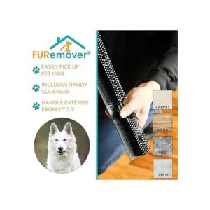 Escoba para remover el pelo de mascotas con rasqueta y_3