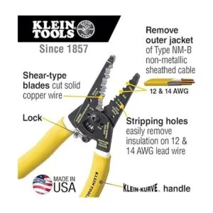 Pelacables curvo y alicates Klein Tools 11055_2