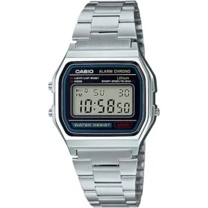 A158WA1DF Reloj digital de acero inoxidable para_1