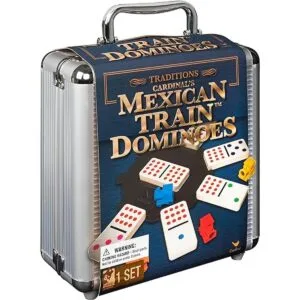 Juego de dominó con caja de aluminio tren Cardinal mexicano
