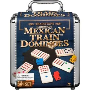 Juego de dominó con caja de aluminio tren Cardinal mexicano