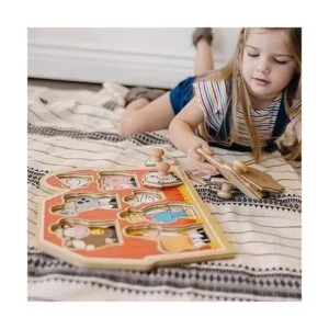 Melissa Doug Rompecabezas jumbo de granja con pomos_4