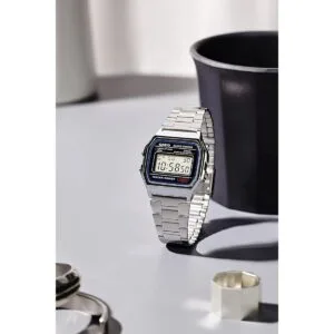 A158WA1DF Reloj digital de acero inoxidable para_5