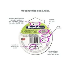 Beadalon Alambre de cuerda de cuentas de 7 hebras 0.018_3