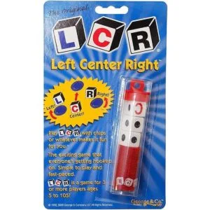 Juego de dados LCR Left Center Right color al azar_1