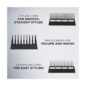 Conair 1875 W 3 en 1 estilizador icónico color gris y negro_4