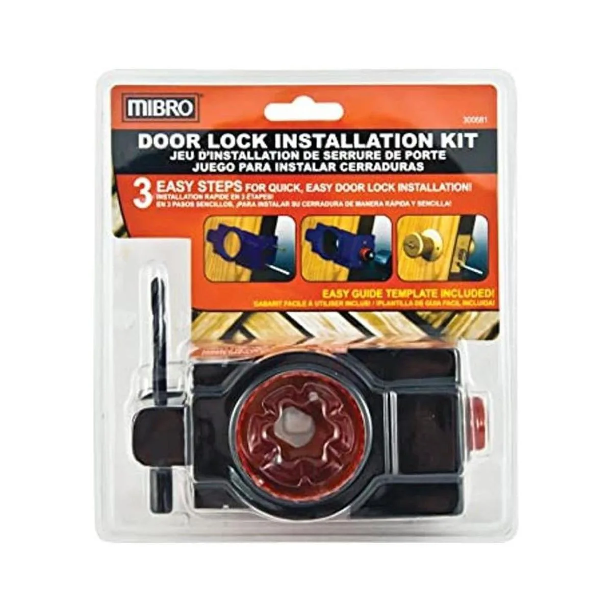 MIBRO Kit de instalación de cerradura de puerta de acero