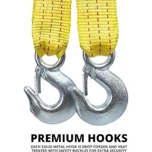 Neiko 51005A correa con ganchos para remolcar resistente