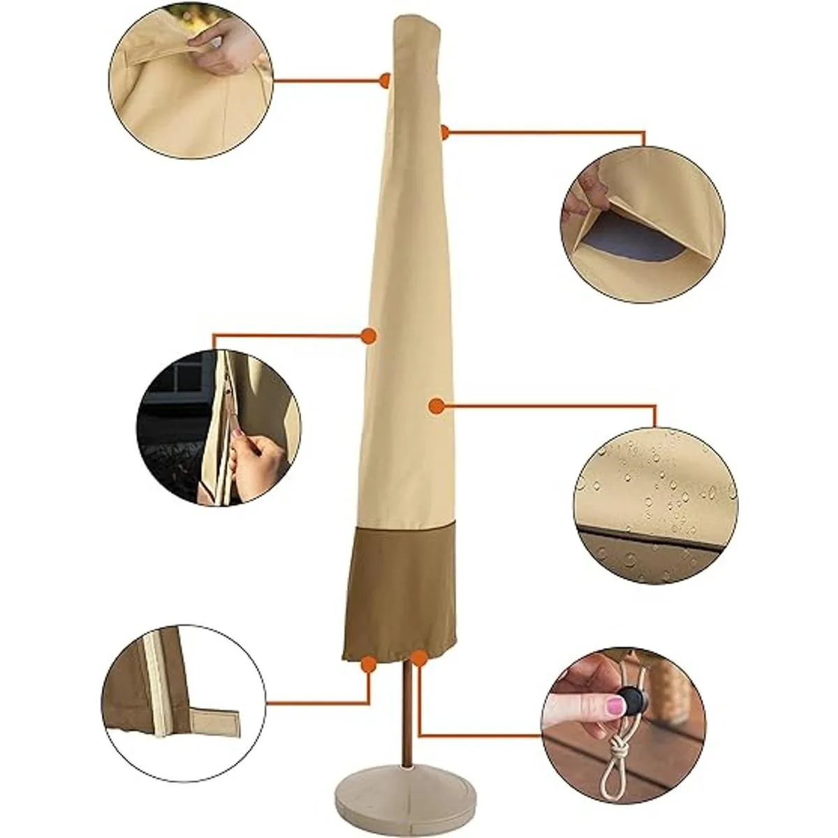 Classic Accessories Veranda Cubierta para paraguas de_3