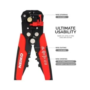 NEIKO 01924A Pelacables automático 3 en 1 cortador y