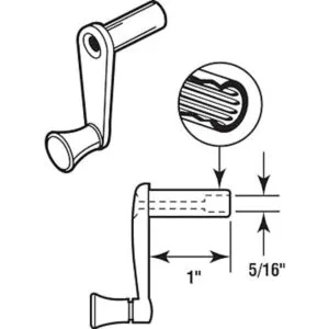 PrimeLine R 7007 Mango de ventana con vástago de 1_2