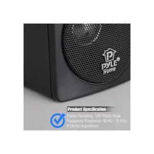 Pyle Home PCB3BK bocinas pequeñas cúbicas 3 pulgadas 100_5