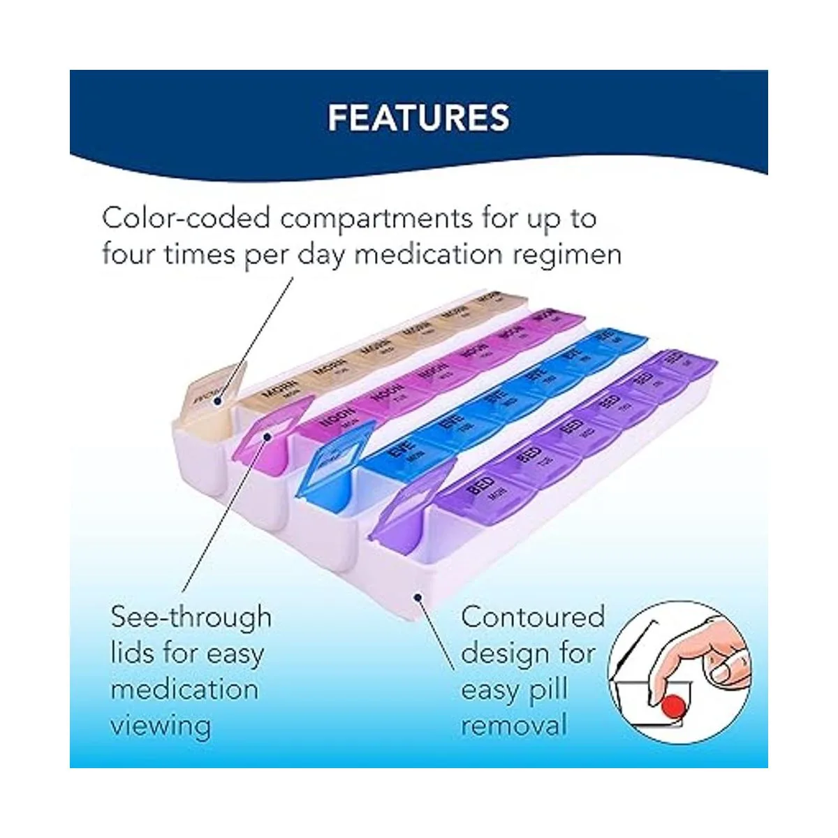 Organizador de píldoras Apex para 7 días 70069B Paquete_2