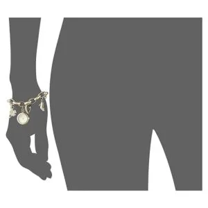 Anne Klein Reloj de pulsera con dije en tono dorado con_2