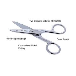 Ideal Industries tijeras de electricista con muescas para