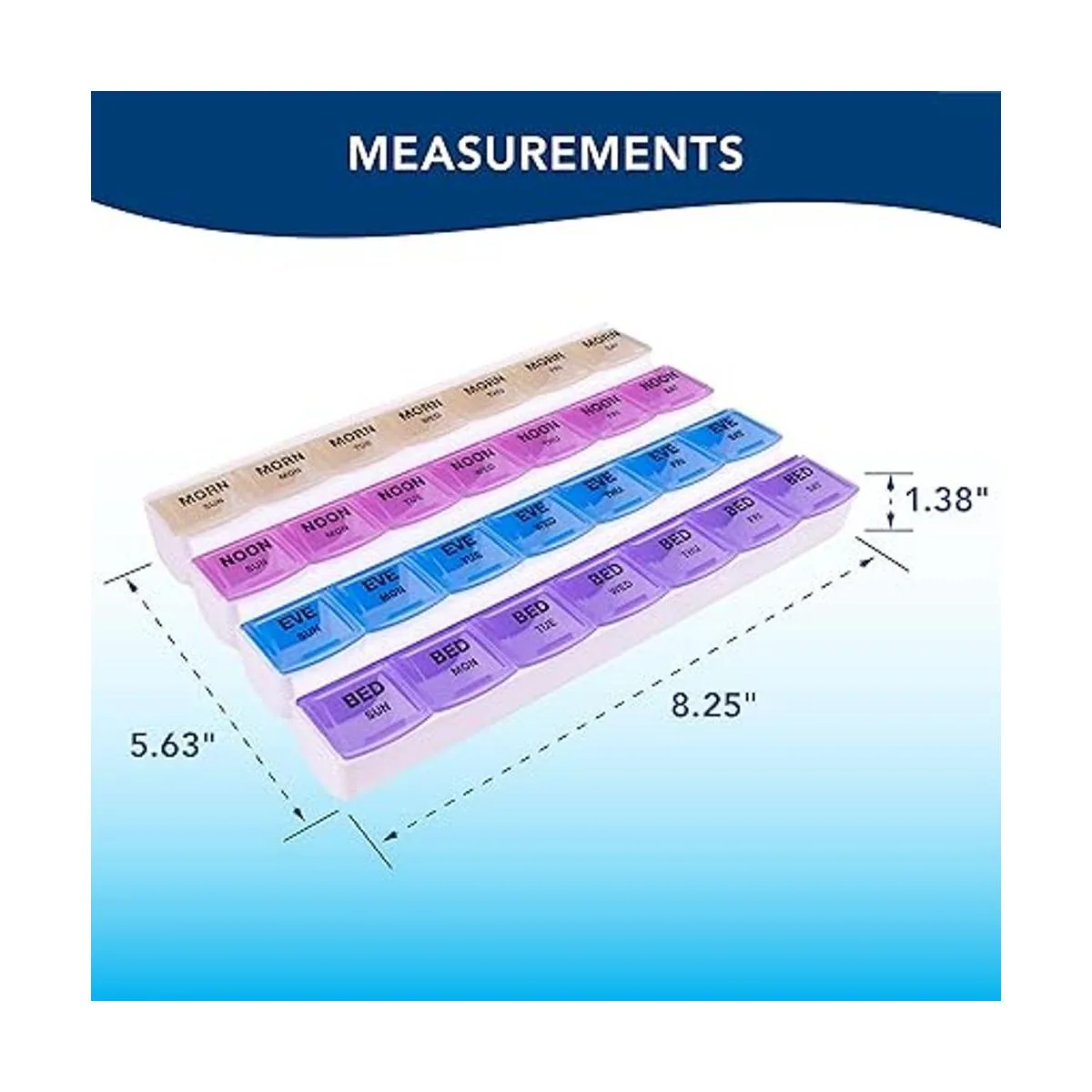Organizador de píldoras Apex para 7 días 70069B Paquete_4
