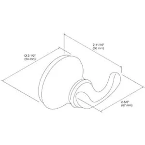 KOHLER K11375CP Forté Double Robe Hook Polished Chrome_3