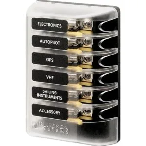 Blue Sea Systems Bloque de fusibles de vidrio 5018 ST de 6_1