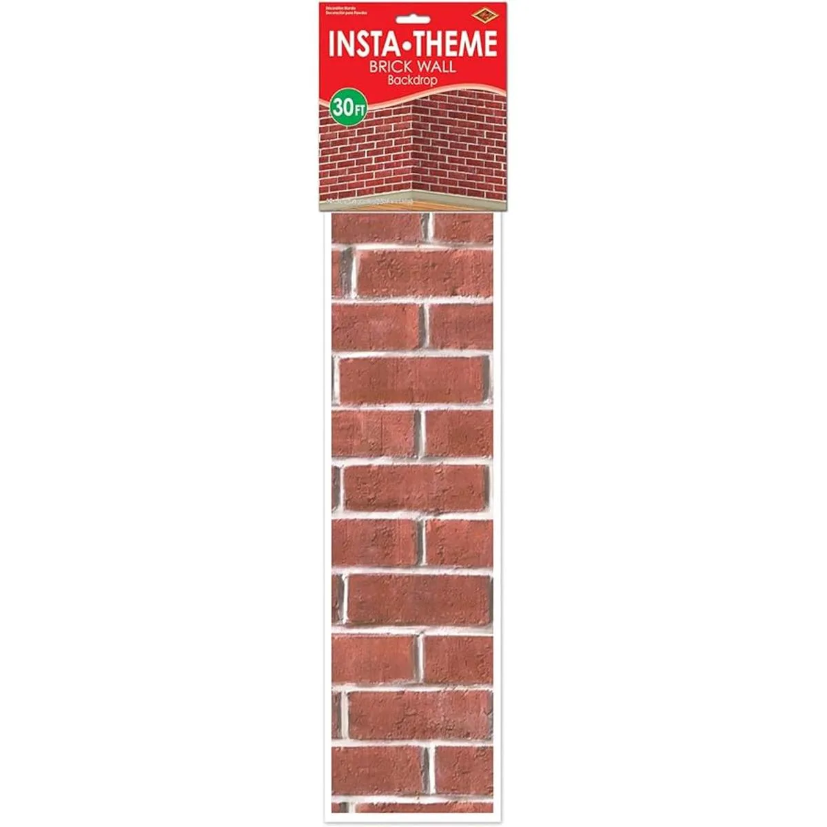 Telón de fondo con imitación de muro de ladrillo de 4