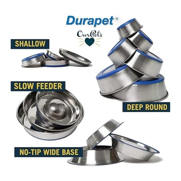 Our Pets DuraPet Cuencos antideslizantes de acero
