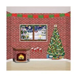 Telón de fondo con imitación de muro de ladrillo de 4