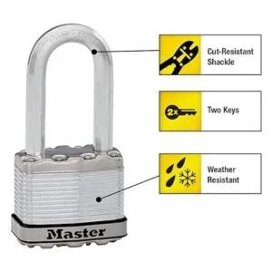 Master Lock M5XDLH Magnum Candado resistente con llave 1_2