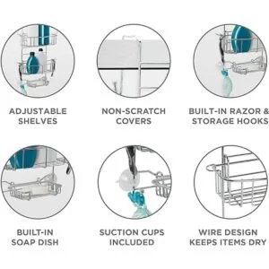 Estante para la ducha Zenith Products E7803STBB para_4