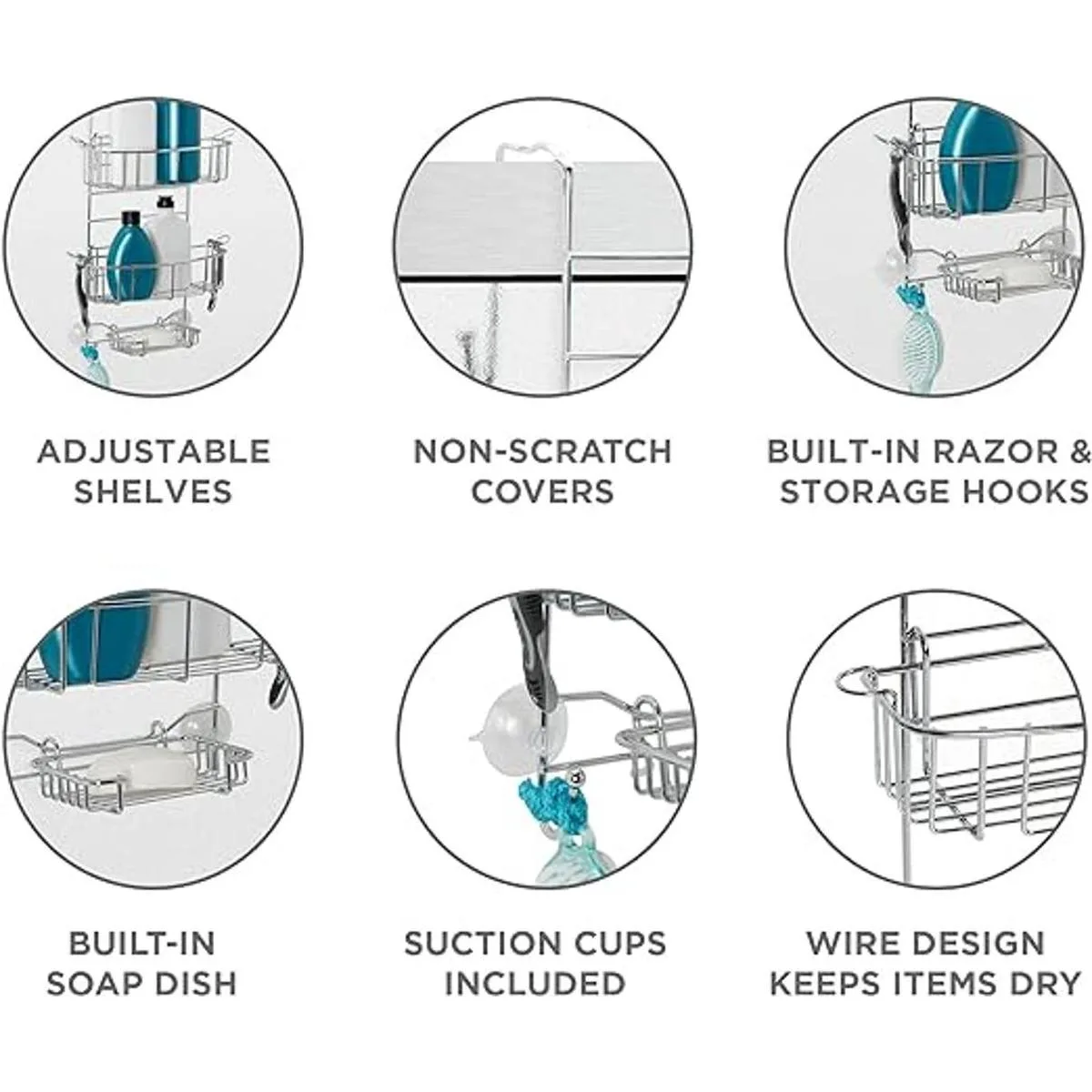 Estante para la ducha Zenith Products E7803STBB para_4