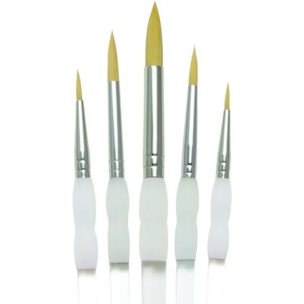 Royal Brush Soft Grip Juego de 5 pinceles redondos de_1