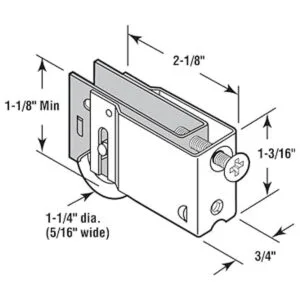 PrimeLine D 1762 Rodillo de puerta corredera con_2