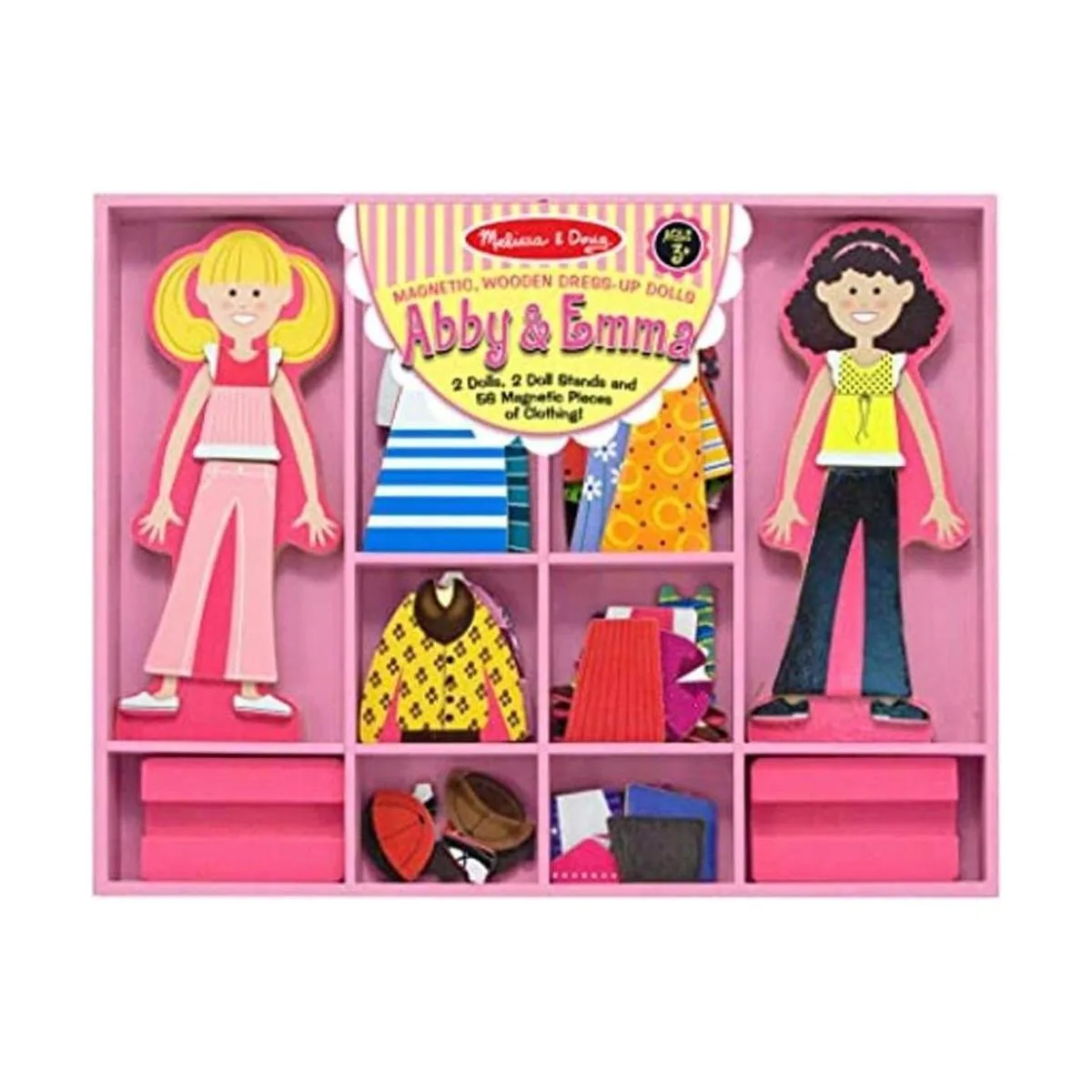 Melissa Doug Abby and Emma Deluxe Magnetic Wooden_1