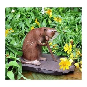 Achla Designs CAT05 Escultura de estatua de gato para_4