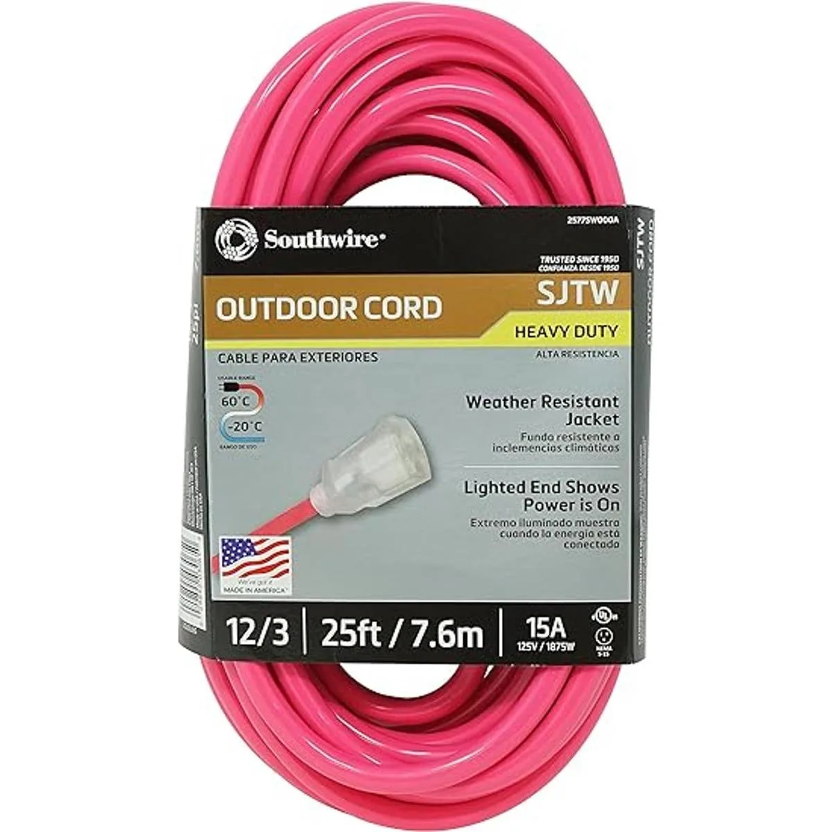 Coleman Cable 2577SW000A EXTCORD 123 SJTW 25 pies rosa_1