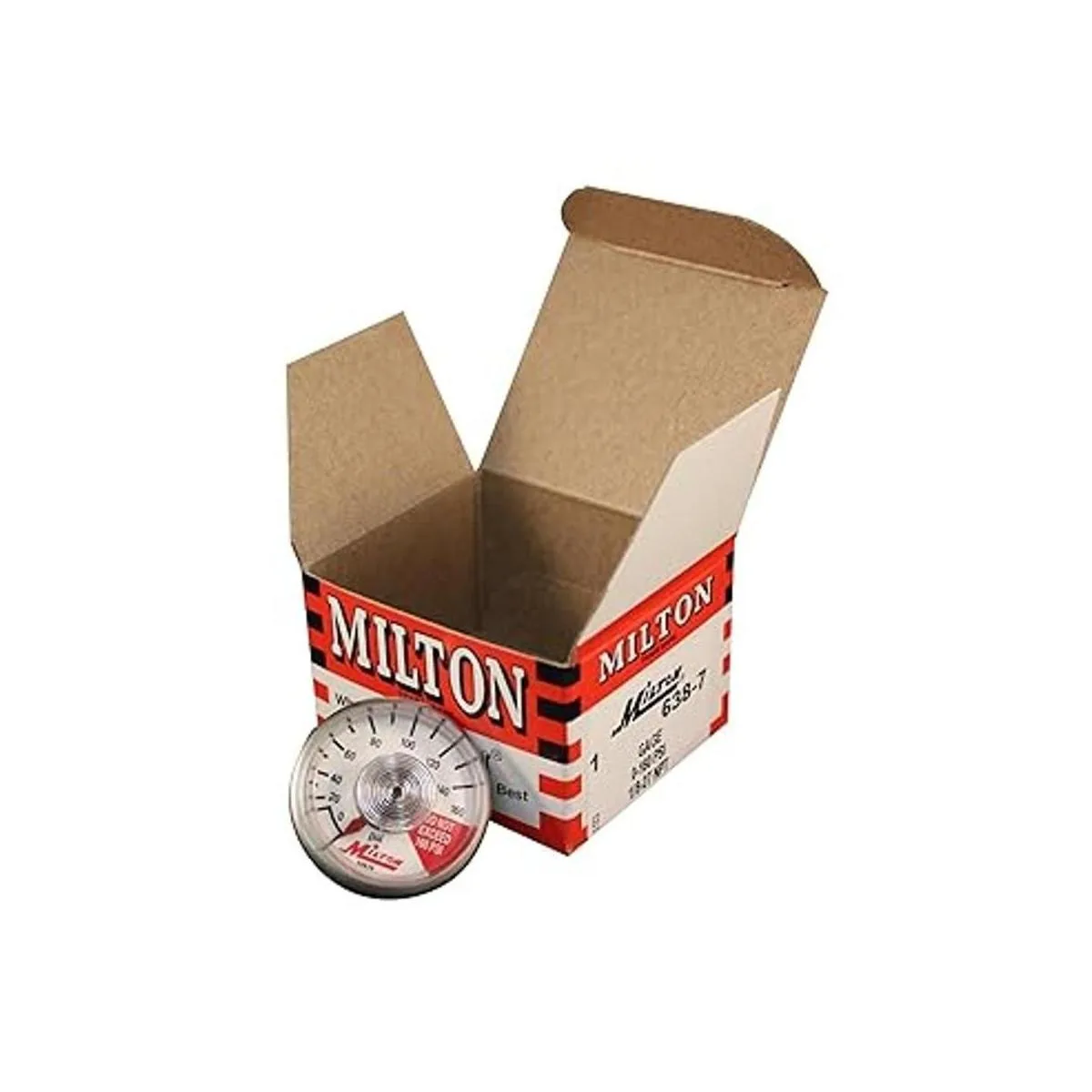 Milton Manómetro central de montaje trasero 6387 rango_2