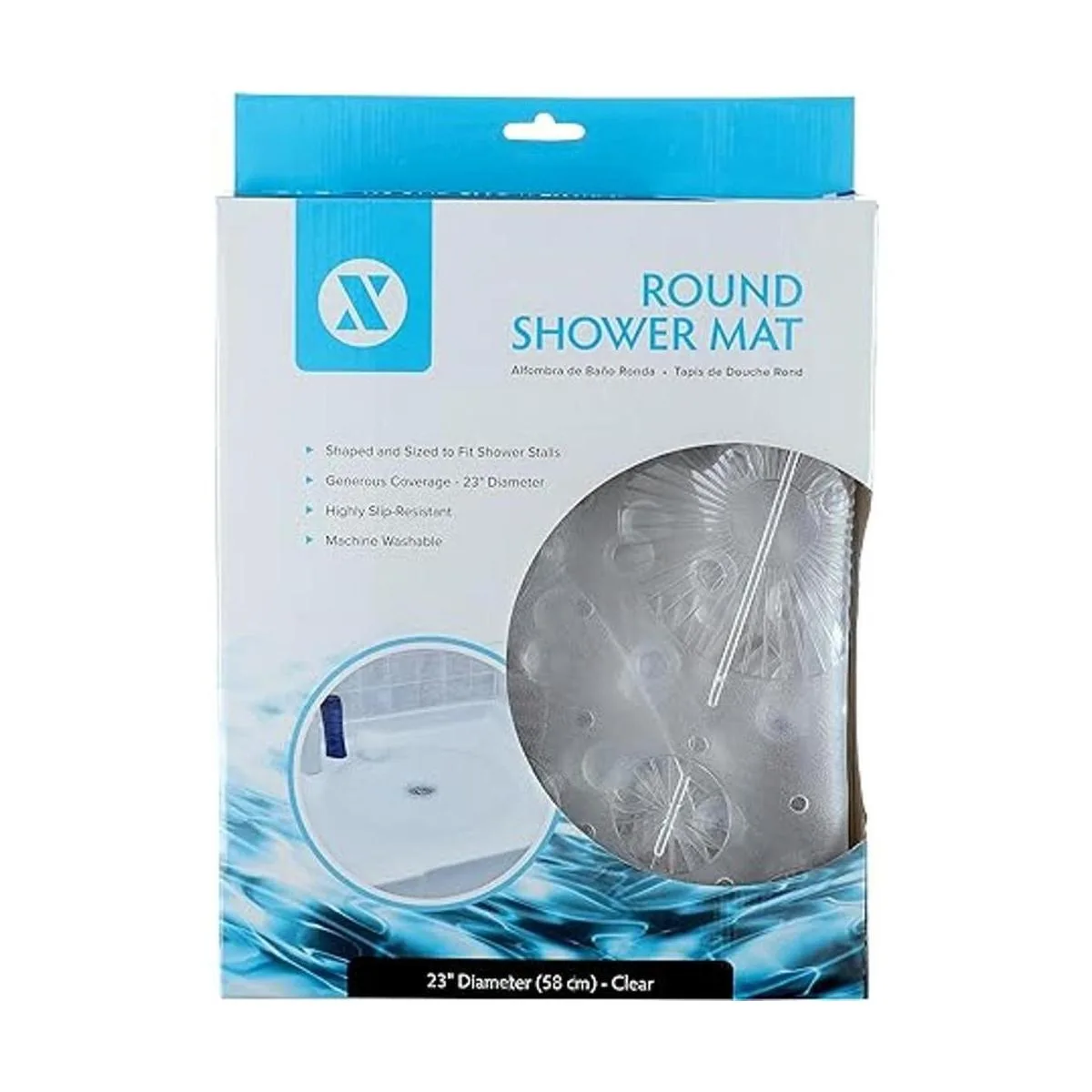 Tapete redondo para la regadera Vinilo Transparente_4
