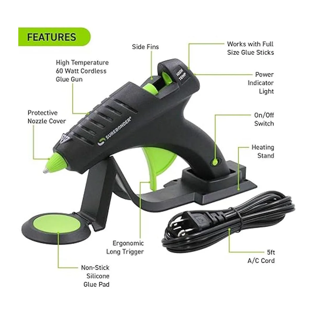 Surebonder CL800F Pistola encoladora inalámbrica de alta_3