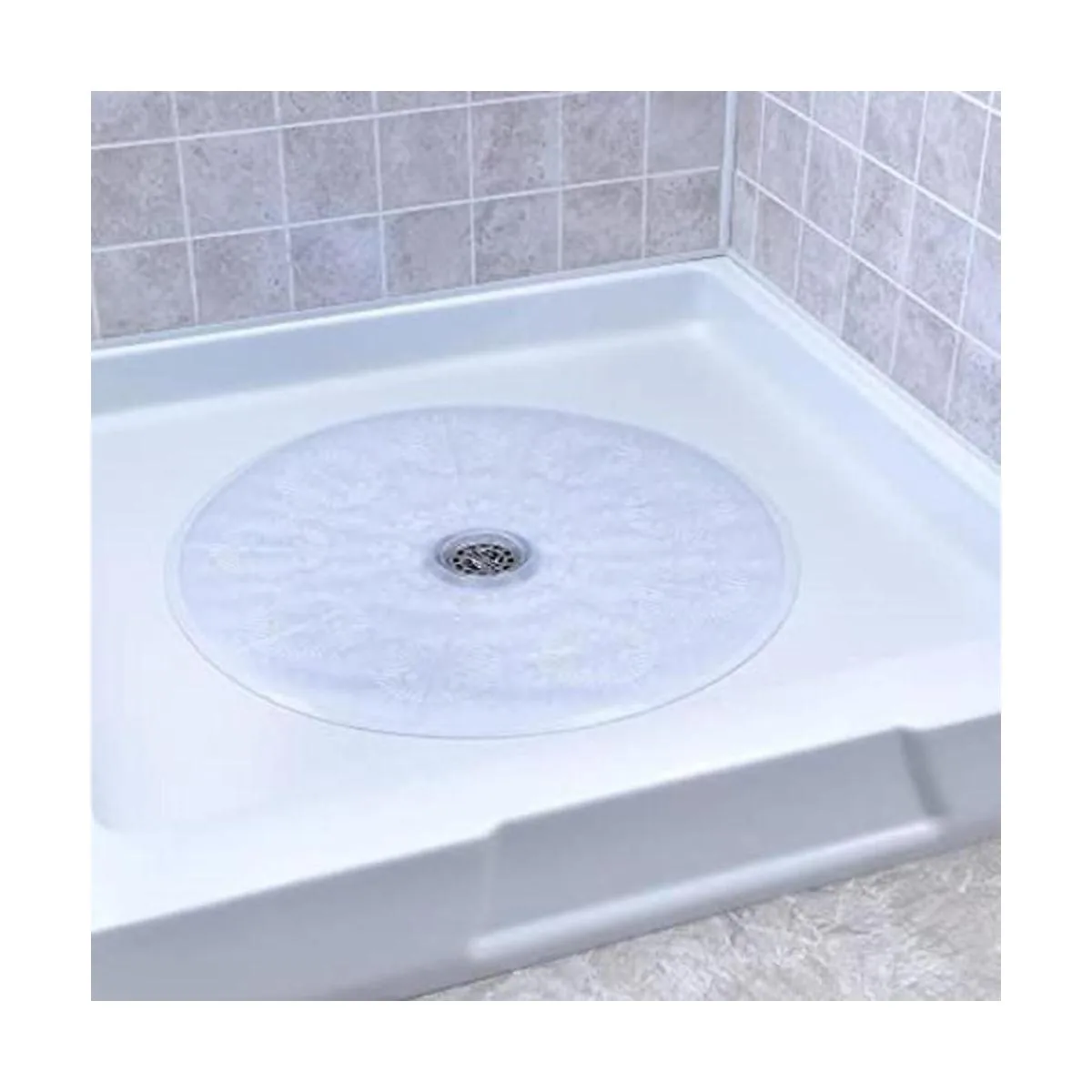 Tapete redondo para la regadera Vinilo Transparente_1