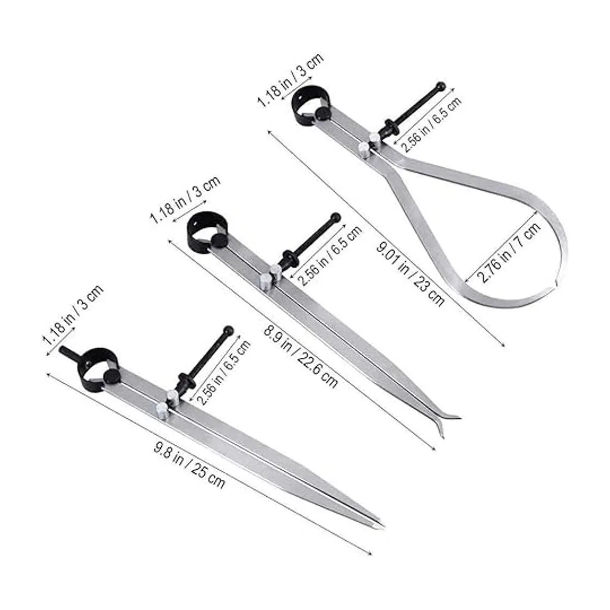 Big Horn 19053 8 pulgadas set de Calibrador 3 unidades.