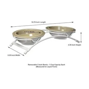 PetRageous 44343 Toftees Paws Diner con dos tazones aptos_2