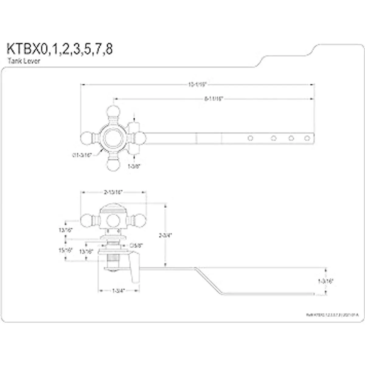 Diseñador trimscape ktbx1 Buckingham Cruz Tank Palanca_3