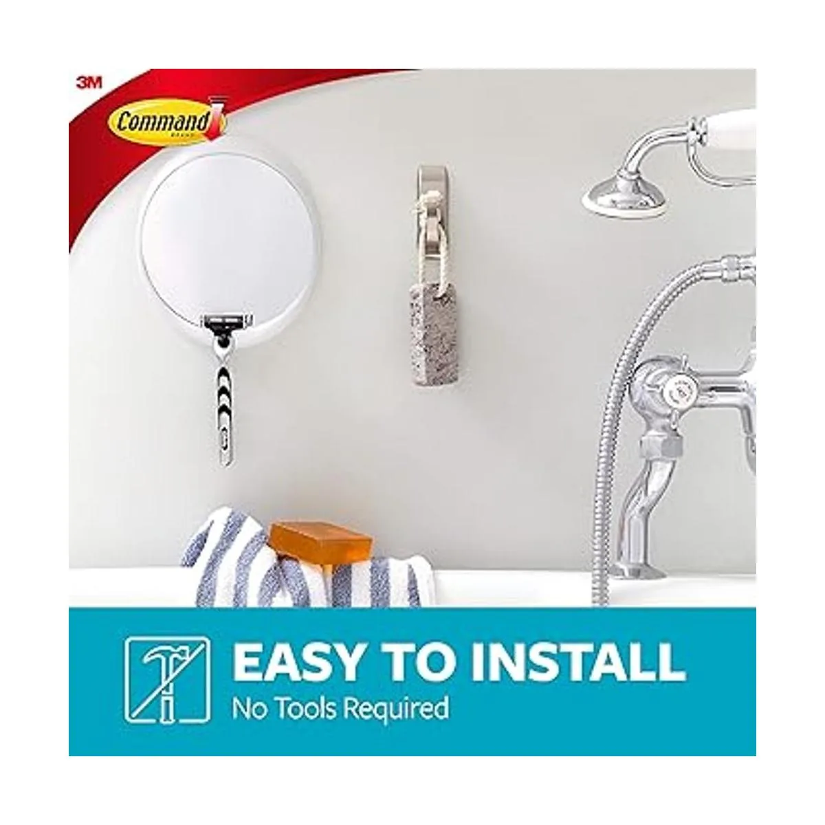 Gancho de metal para baño Command Modern Reflections_4