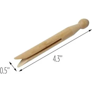HoneyCanDo Pinzas redondas de madera paquete de 100_5