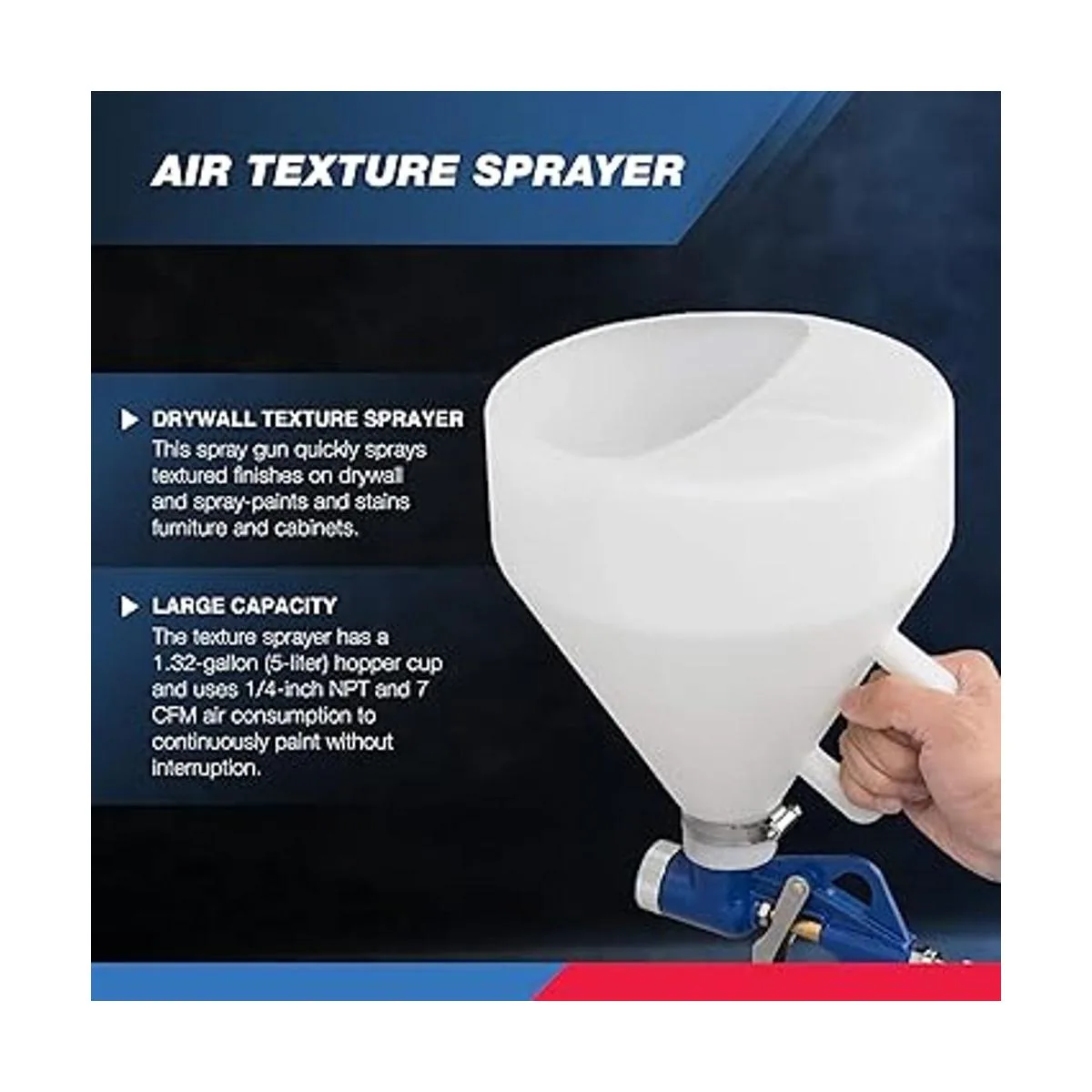 Hiltex 31229 de rociado texturada neumática tolva_2