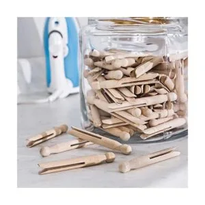 HoneyCanDo Pinzas redondas de madera paquete de 100_2