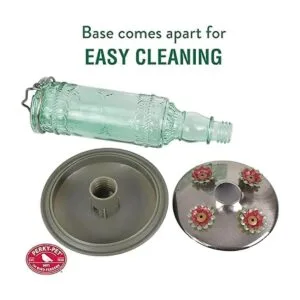 Alimentador para colibrí Avant Garden en vidrio verde_5