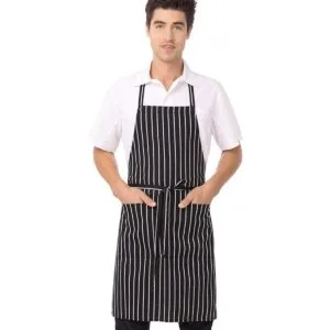 Chef Works Mandil estampado con gis con pechera y_1