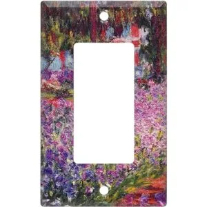 Art Plates Monet placa de interruptor de jardín del_1