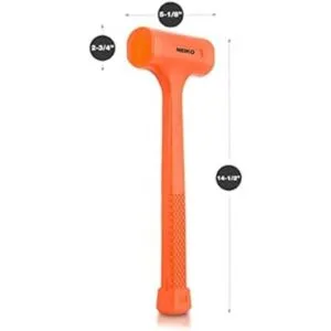 NEIKO 02849A Martillo muerto de 4 libras naranja neón