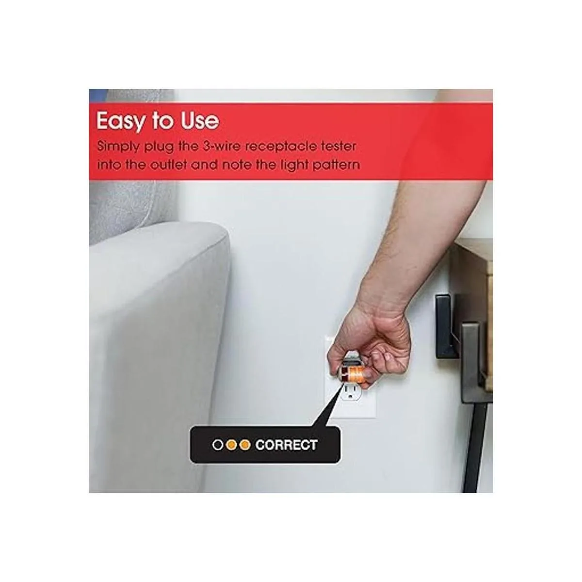 Power Gear Probador de receptáculos estándar de 3 cables_3