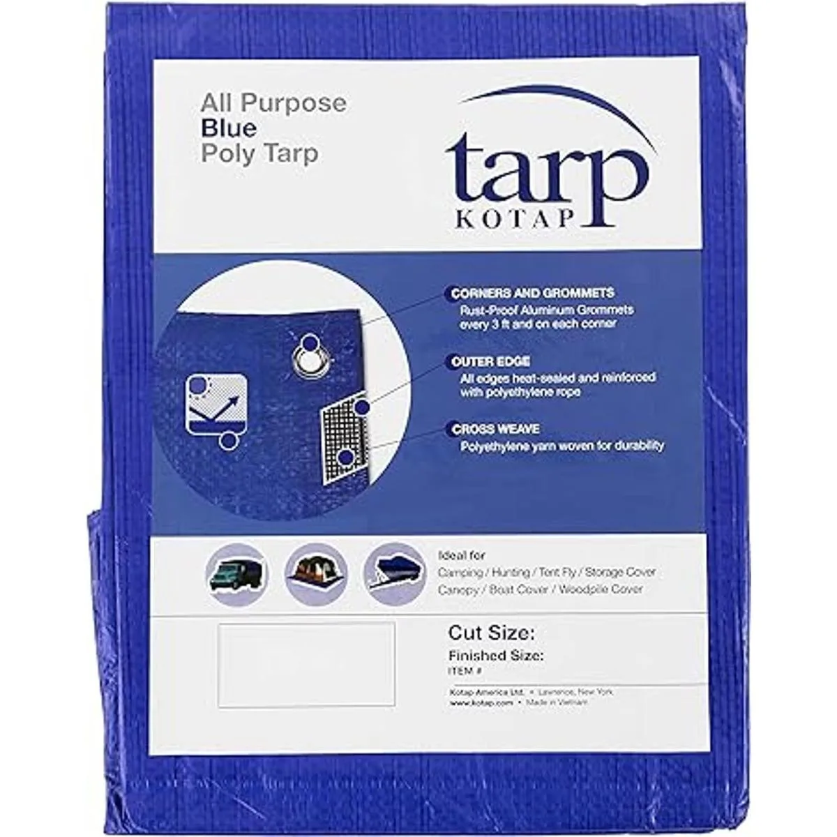 Kotap TRA1018 Lona polivinílica multiusos resistente a